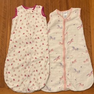 aden + anais Pink and Purple Kids Pajamas Sleep Sacks